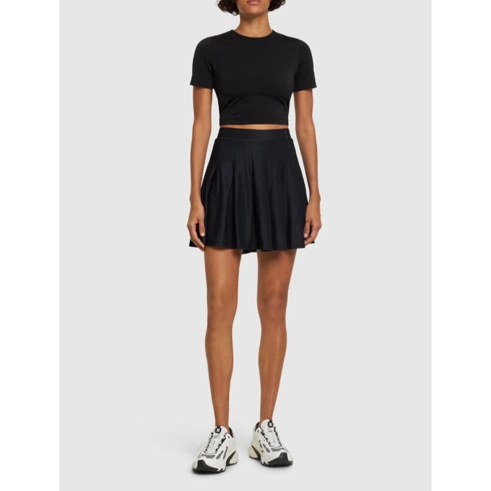 WEWOREWHAT high waist pleated Tennis Skort, Black, NWT, Size: XS